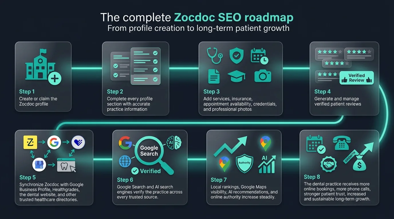 The Complete Zocdoc SEO Roadmap from profile creation to long-term patient growth