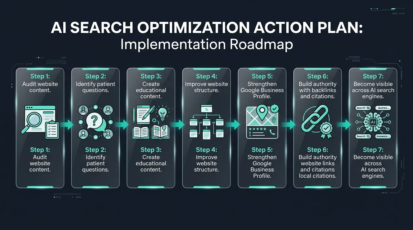 AI search optimization roadmap and checklist for dentists