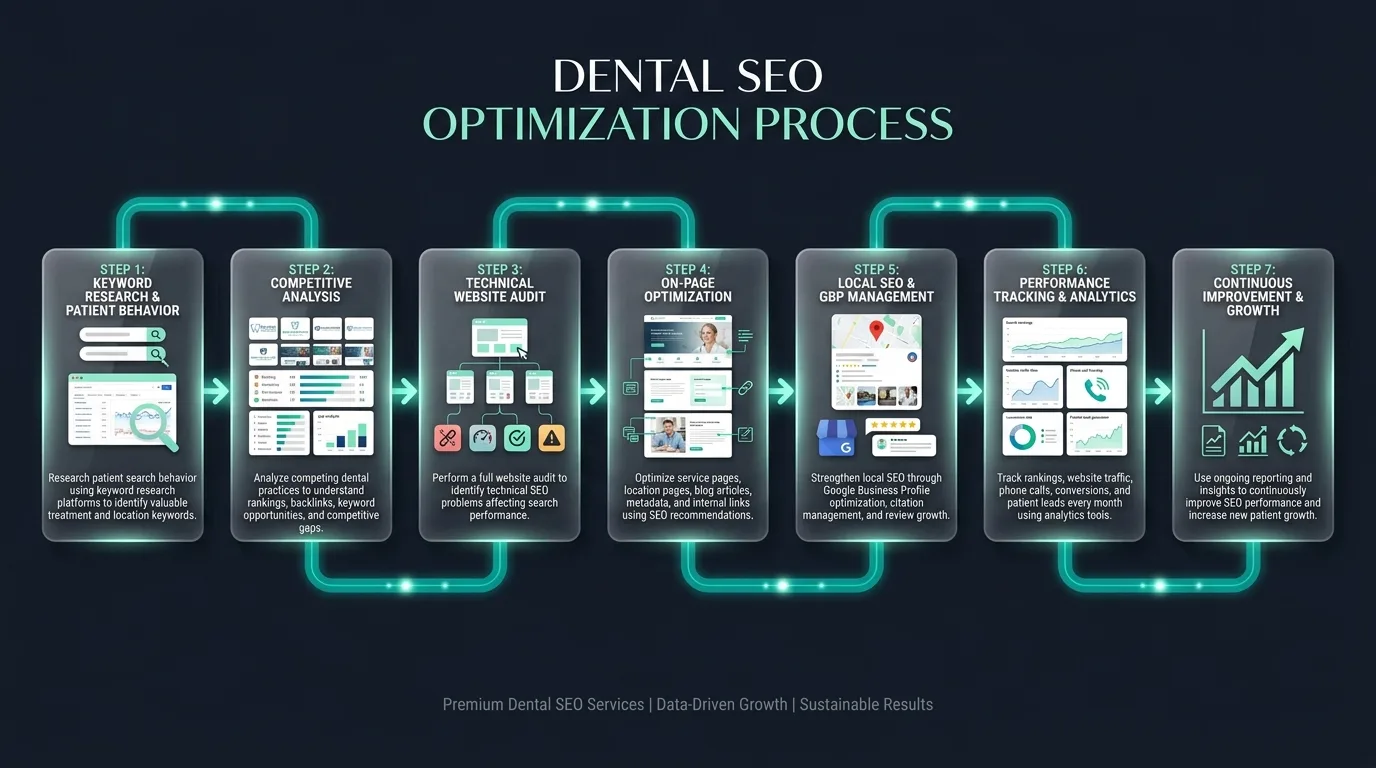 Dental SEO optimization software process