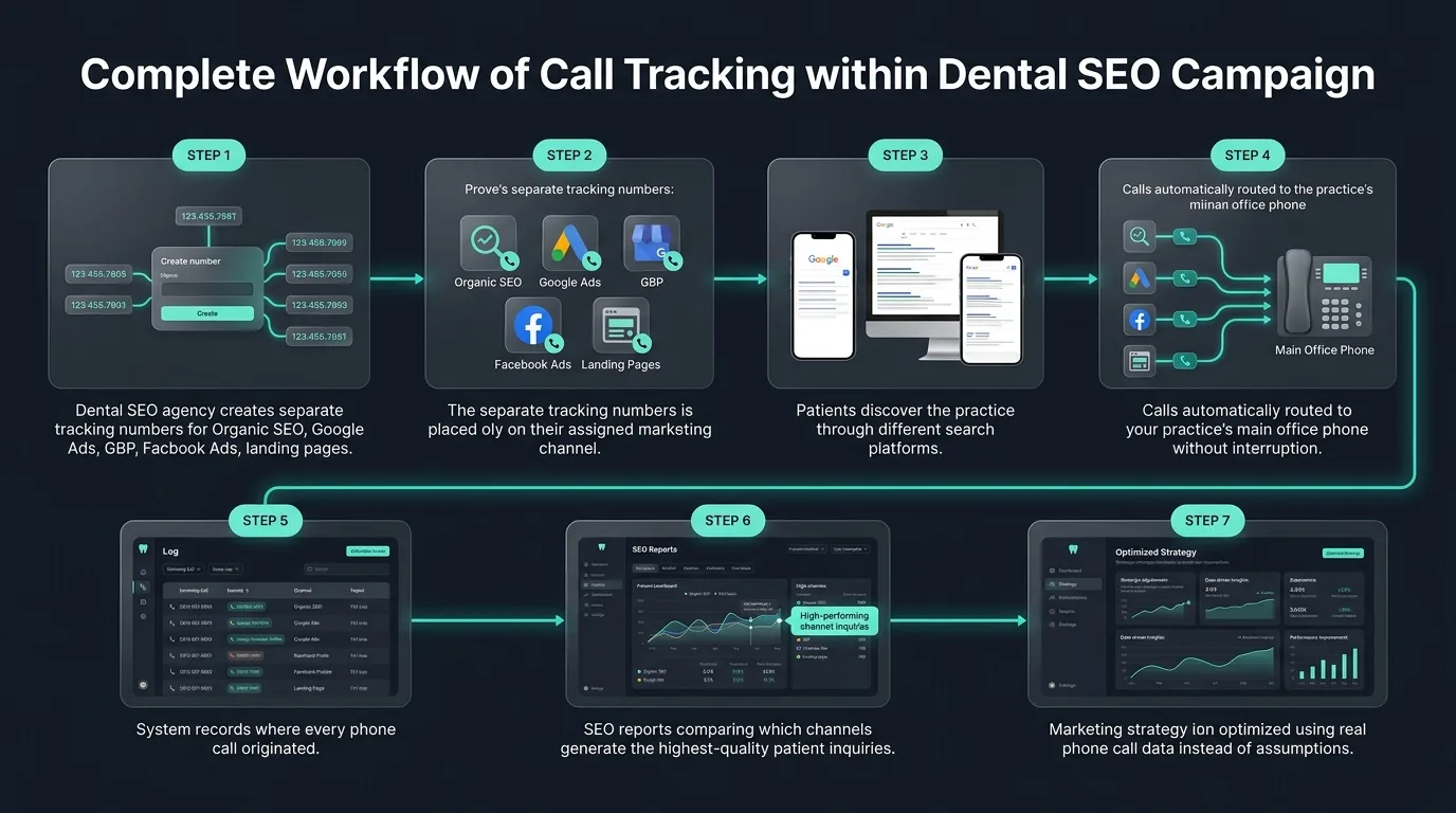 Call tracking setup routing maps