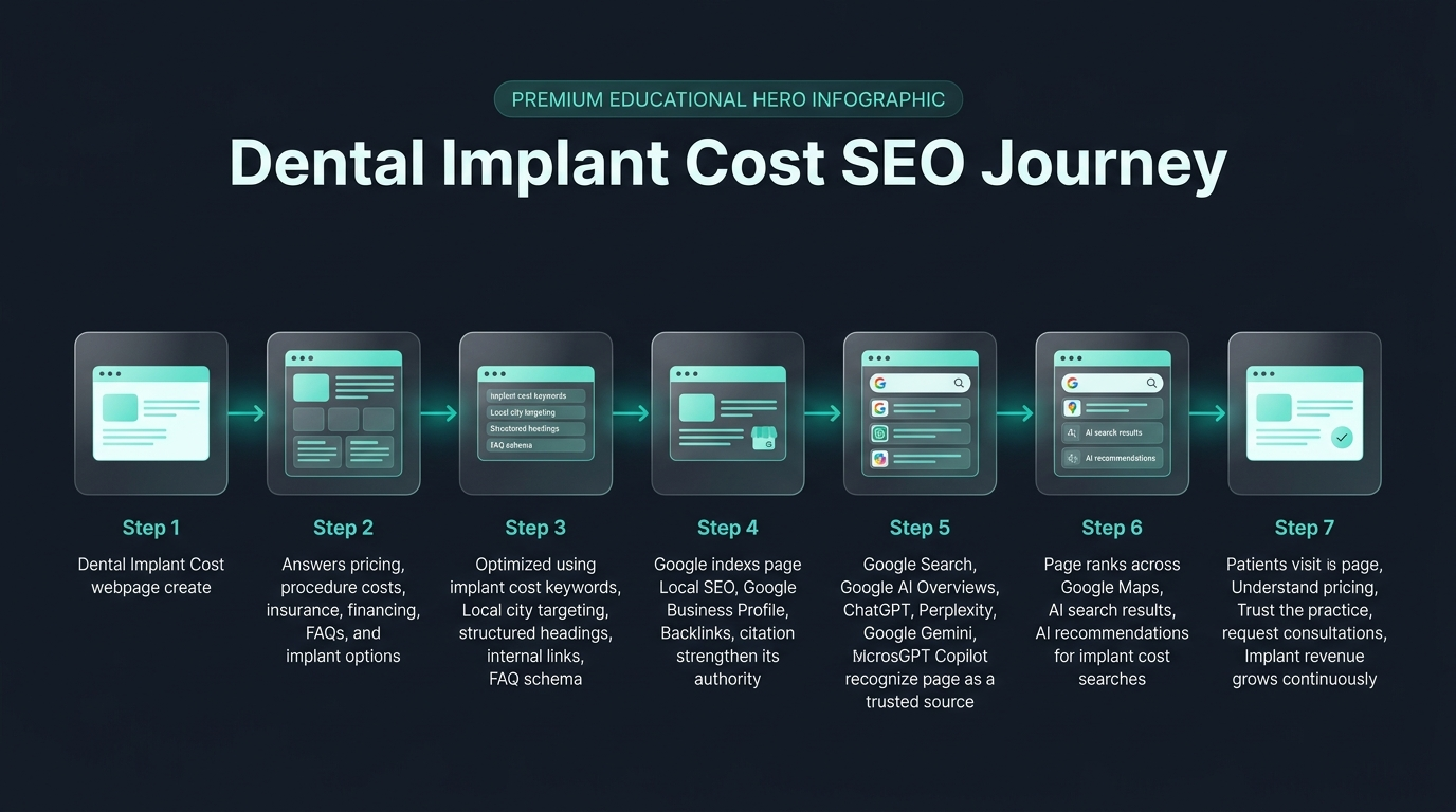 Dental Implant Cost Page SEO Strategy guide featured hero banner