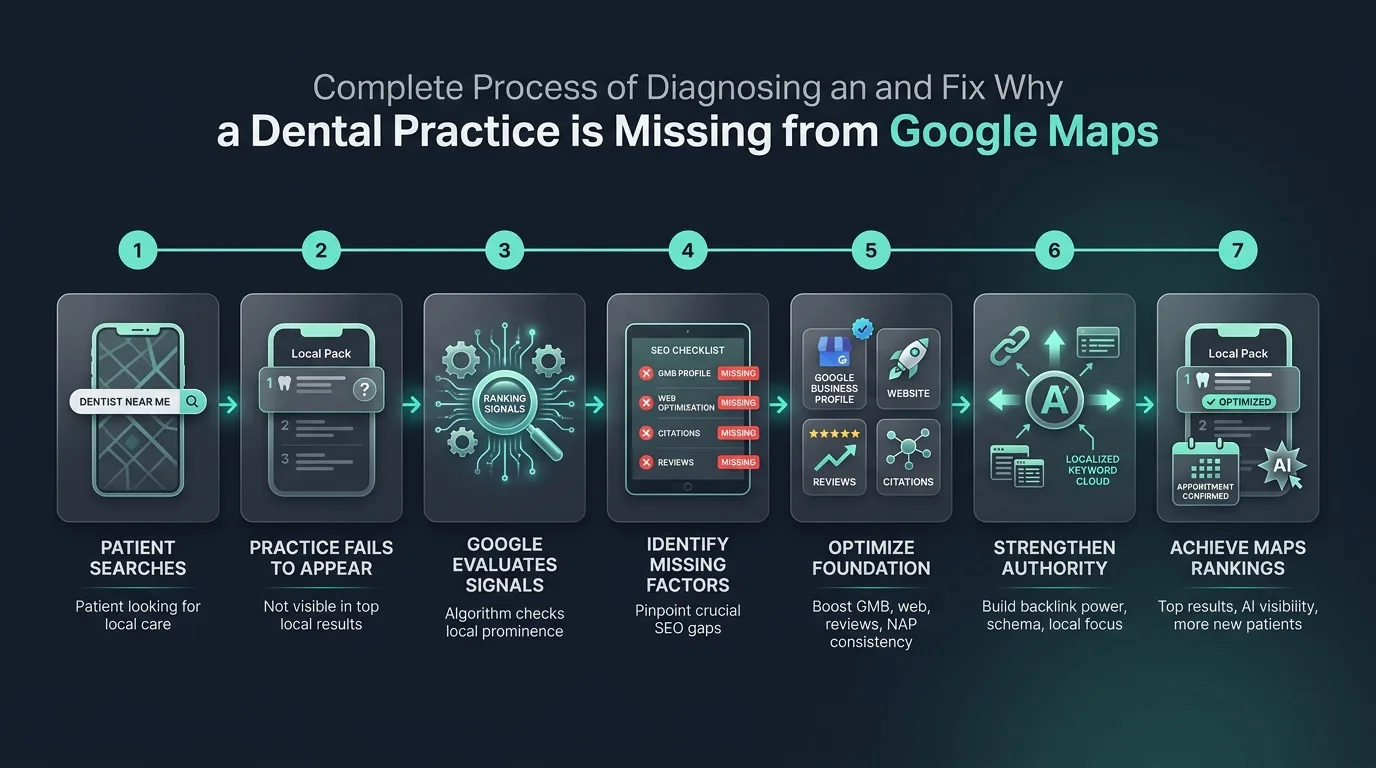 Why Is My Dental Practice Not Showing in Google Maps guide featured hero banner
