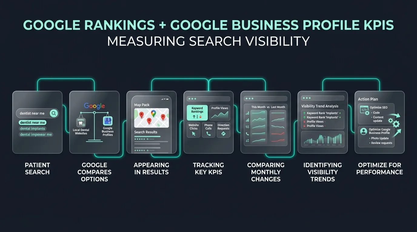 Google Search console and Google Business Profile tracking data