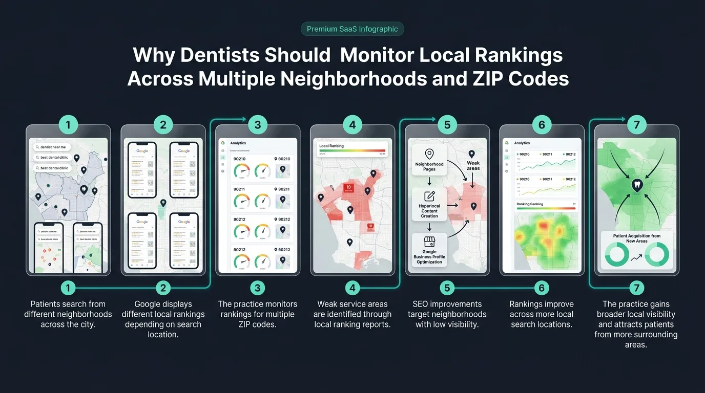 Hyperlocal search rankings mapping multiple coordinates