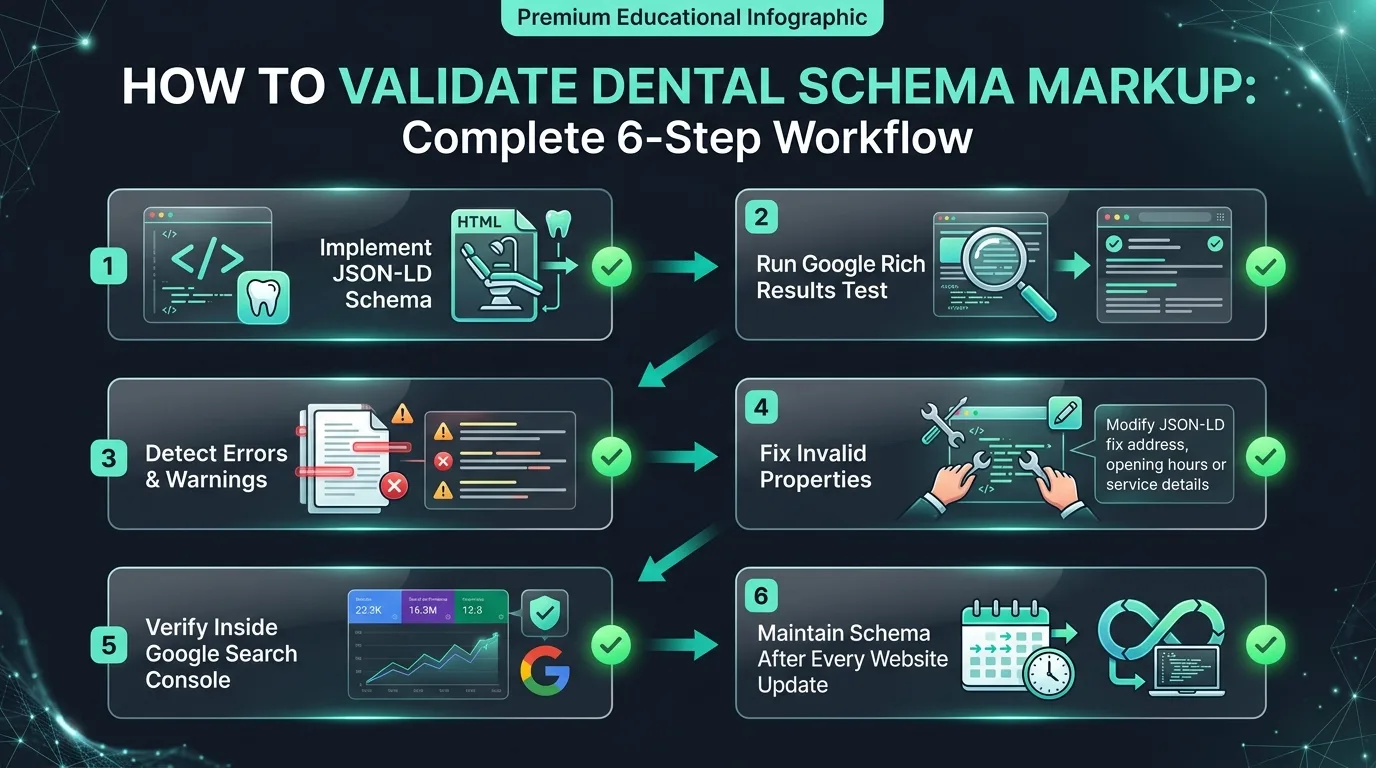 Validating structured data markup workflow illustration