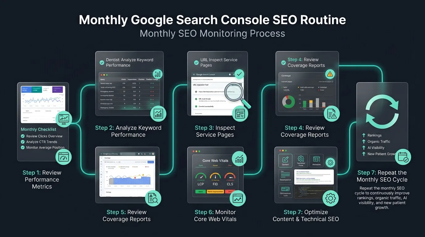Monthly Search Console audit routine timeline